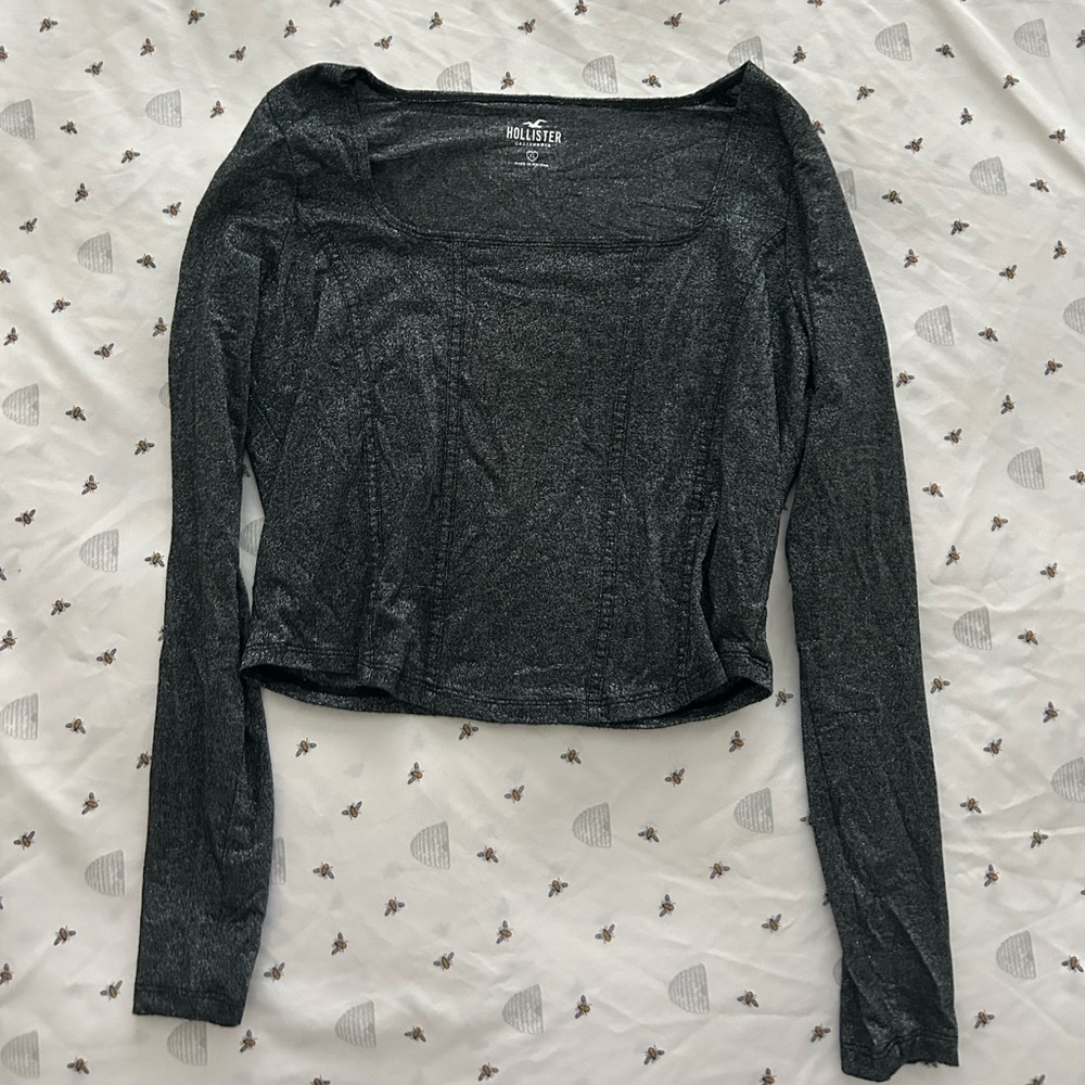 glitter long sleeve top🪩